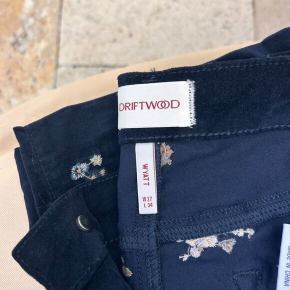 Driftwood Wyatt velvet embroidered pant, 27 - Picture 6 of 9